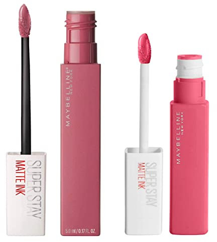 Maybelline New York Superstay Matte Ink Lip Color 15 Lover Superstay Mat Ink Lip Color 125 Inspires - 2 Roseburst mit spitzem Applikator