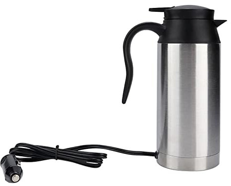 750 Ml En Acier Inoxydable Pour Voiture,Mug électrique, Chauffage électrique, Véhicule, Tasse à Boire, Bouilloire Pour Voyage, Sûr, Pratique, Portable(12V)