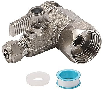Unxuey RO Feed Wasseradapter 1/2 Zoll auf 1/4 Zoll Wasseranschluss Ventil Wasserhahn Zufuhr zum Anschluss an Wasserfilter, Umkehrosmoseanlagen