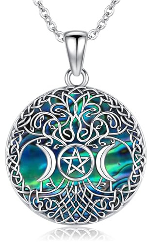 Odinstone Collana con ciondolo a forma di albero della vita in argento Sterling 925, gioiello personalizzato in argento per donne, regalo speciale per mamma/fidanzata/moglie (D-albero della vita)