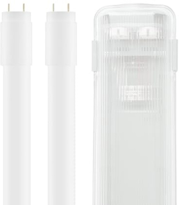 LumCa zweiflammige LED Feuchtraumleuchte 120cm IP54-2x18W/860 6000K tageslicht | 4320 Lumen | 270° Ausstrahlungswinkel | nicht dimmbar | Feuchtraum-Wannenleuchte