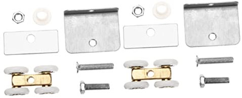DOITOOL 4ensembles Roues De Remplacement Pour Porte Coulissante Galvanisé De Roues à Roulement Poulies à Quatre Pour Armoires Et Portes De Garage