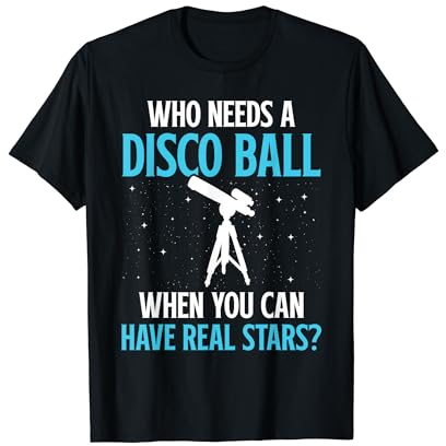 Teleskop Nachthimmel Uhr Sterne Astronomie Liebhaber T-Shirt