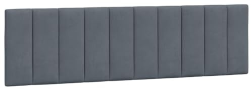 vidaXL Kopfteil-Kissen Hanko Dunkelgrau 180 cm Samt