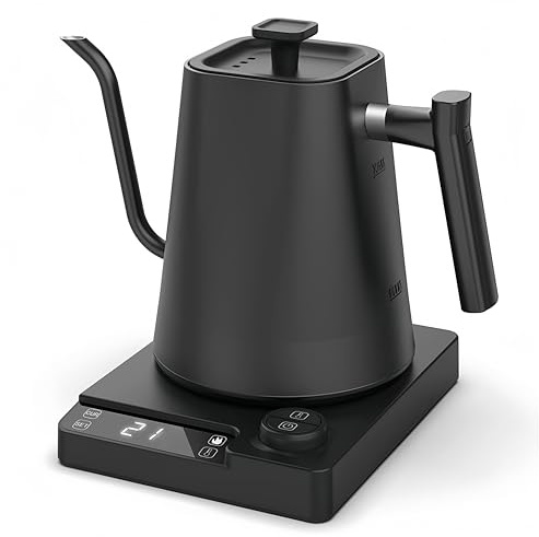 Supercap - Gooseneck Variable Temperature Electric Kettle | Temperature Control | Electric Kettles for Boiling Water | Electric Kettle (white) (black)