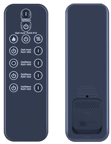 TCNOUMT Universal Electric Fireplace Remote Control Replacement for Dimplex Fire RC01-008 RC01-020 RC01-022 RC01-024 65160 03/23380