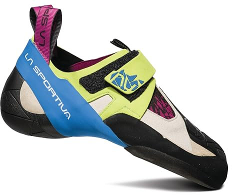 La Sportiva Scarpe da arrampicata Skwama da donna, Verde mela/Blu cobalto 2, 39.5 EU
