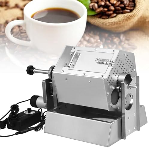 HNBYLMM Torréfacteur de Grains de café 5L Commercial en Acier Inoxydable torréfacteur de café torréfacteur de Type Tambour à gaz Machine de torréfaction pour Les Maisons, Les cafés