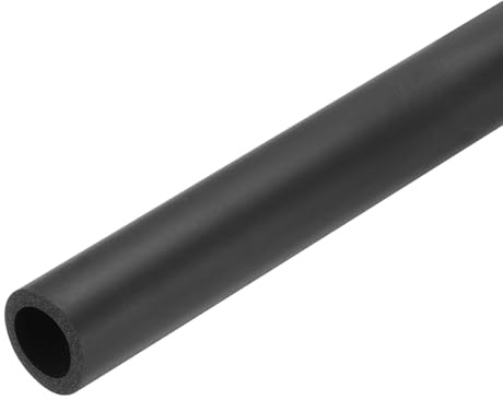 sourcing map Pipe Insulation Foam Tube 18mm ID x 30mm OD 1.85m Foam Tubing Heat Insulated Pipe for AC Unit Handle Grip Water Pipe Freeze Protection - 1-3/16 x 11/16/Black