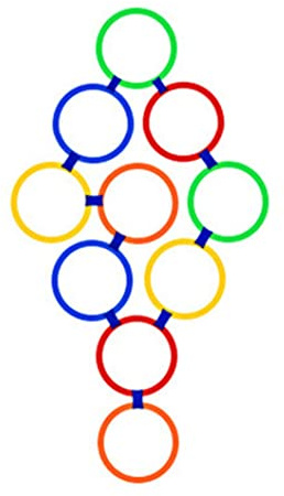 Hopscotch Ring for Kids Under 3 Age 20Pcs/Set 11.02 inch Safe Hopscotch Rings with Clamp Elastic Training Exercising Outdoor Games for Kids Hopscotch Outdoor Games for Kids Hopscotch Rings Kids Exerc