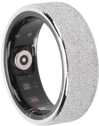 Vikye Smart Ring Health Tracker, Frosted Sleep Tracking Wearable Health Rings, Health Fitness Tracker Rings for Women & Men, 3-7 Days Battery Life, Silver (8#)