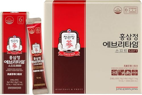 JungKwanJang Koreanischer Roter Ginseng Extrakt Everytime (10 ml x 30 Beutel) ((30er-Pack), Reiner Ginseng-Extrakt mit Propolis)