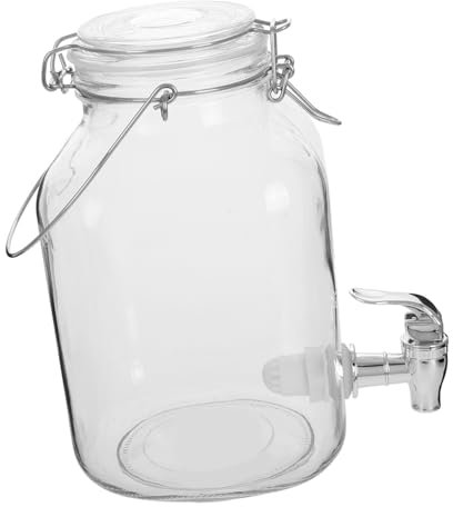 Abaodam Botella De Vidrio Hermética Recipiente De Dispensador De Cerveza Frasco De Leche Jarra De Agua