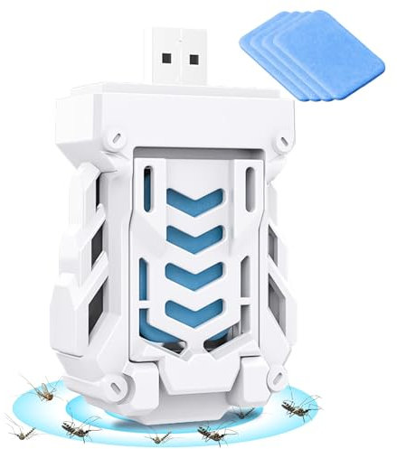 Zanzariera USB, 1 spina anti-zanzare + 4 ricariche, per camera da letto e soggiorno