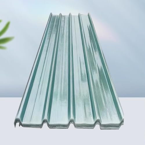 Corrugated Roofing Sheets, Clear Roof Sheeting, FRP Daylighting Panels for Building Roofing Material, 1mm Thick, Ideal for Replacement Roof Panel