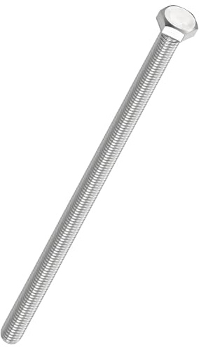 Kozelo 5 Stk - [M8-1.25x150] 304 Edelstahl Grad A2-70 Metall Sechskantschraube Vollgewinde Sechskant Antrieb Metrische Maschinenschrauben Rechtsgewinde Externer Sechskantantrieb Silber
