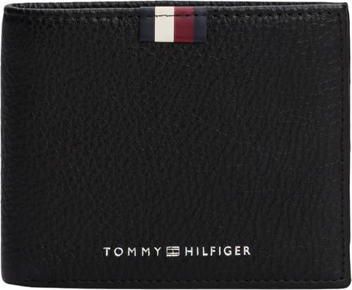 Tommy Hilfiger Portefeuille Th Prem Lea Mini CC AM0AM13342BDS001 pour Homme, Noir, OS