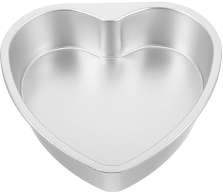 Gadpiparty Stampo per torta a forma di cuore: teglia antiaderente per torta a forma di cuore da 10 pollici - Teglia da forno in alluminio - Stampo da forno con fondo pieno per matrimoni di