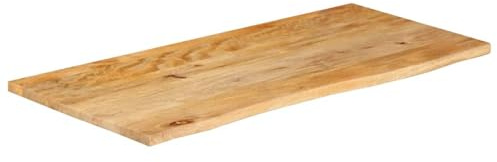 Gecheer Piano Tavolo in Legno Massello di Mango, 120x60x3,8cm, Design con Bordo Vivo, Sostitutivo per Arredamento Casa e Commerciale