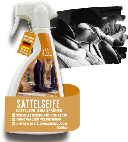Jabón para sillas de montar I Spray para el cuidado del cuero I Grasa incolora I Bálsamo I Limpiado I Cuidado del calzado para sillas de montar I Cuidado del cuero para sofás Zapatos de cuero 500ml