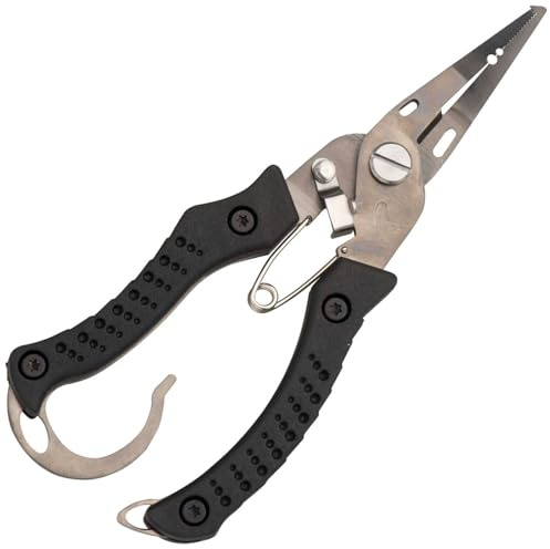 Savage Gear Pro Split n Cut Plier - Sprengringzange mit Schnurschneider, Angelzange für Sprengringe, Zange für Spinnangler