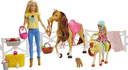 Barbie FXH15 - Reitspaß Spielset (blond), Chelsea, Pferd und Pony, Puppen Spielzeug ab 3 Jahren