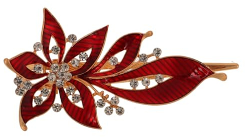 Lurrose Haarnadel Für Frauen Legierung Haarschmuck Mit Blatt-Design Festliche Haarspange Für Hochzeit Geburtstag Valentinstag Jubiläum 1 Stück