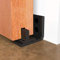 CCJH Flexible Ajustable Montage Mural Porte Coulissante Bas Guide de plancher, Installation facile, Noir