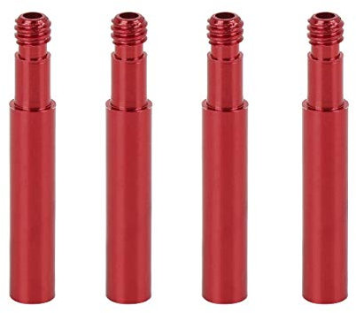 X AUTOHAUX 4Stk. 40mm Aluminum Legierung Fahrrad französisch Typ Ventil Extender Erweiterung Rot