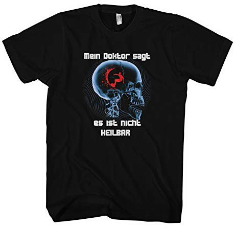 Herren T-Shirt Waveboard Surfen ... das kann Nicht geheielt Werden Lustige Spruch, Farbe:Schwarz, Größe:5XL