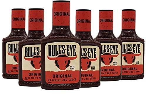 Bull's Eye Sauce BBQ Original - Salsa para barbacoa (300 ml, 6 botellas)