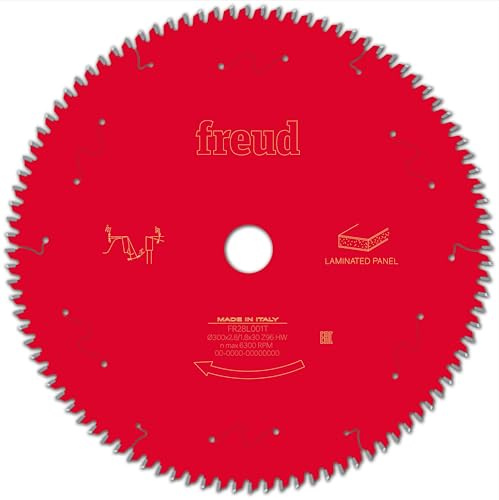 Freud lama circolare per seghe da banco per il taglio di pannello laminato truciolare MDF, D= 300mm x d=30mm x 2,8/1,8mm x T96 - FR28L001T