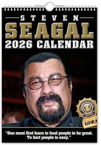 The Calendar King - Steven Seagal - Wandkalender 2025 // Lustig/schrullig/Weihnachten/Geburtstag/Geschenkidee/Geschenk/Neuheit/Humor/Wichteln/Jahresplaner/Bürogeschenk