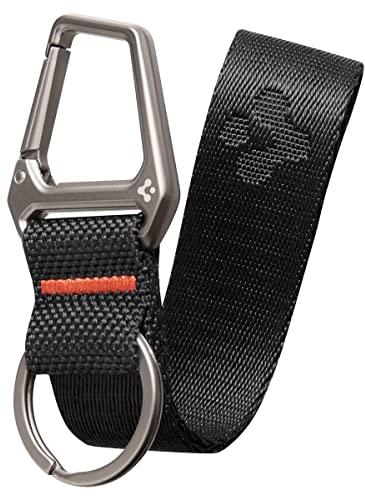 Spigen Karabiner mit Band und Schlüsselanhänger Schlüsselring – Schwarz