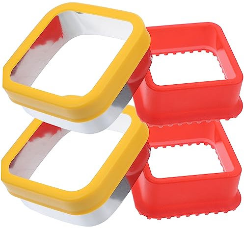 RORPOIR 2pcs Heart Shaped Cookie Cutter Sandwich Molds Stainless Steel Toast Bread Mold for Boys and Girls Cooking Baking DIY Pancake Shape Cutter