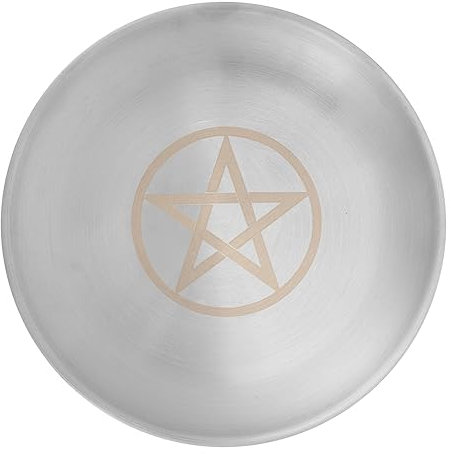 Housoutil Plateau Acier Inoxydable Forme De Pentagramme pour Bougies Tea Light Support De Cérémonie Altar Plateau De Rangement Multifonctionnel pour Décorations Ésotériques Et