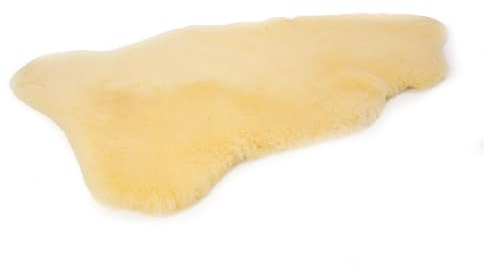 HOME LAMB Medizinisches Lammfell Relugan 100-110 cm - Weich Schaffell Echt - Natürliche Lammfell Teppich Wohnzimmer - Flauschig - Deko Fell Schlafzimmer - Naturfell