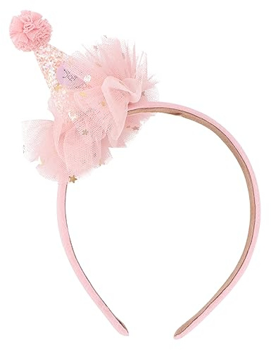 Toddmomy 1 Stück Rosa Geburtstagskrone,Krone Geburtstag Mädchen Glitzernde Geburtstagskrone Mädchen für Baby Geburtstag Party Dekorationen
