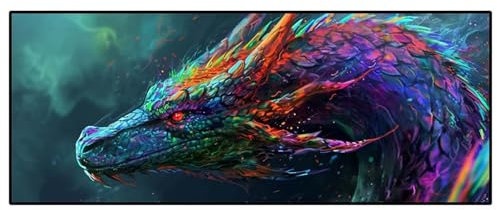 Diamond Painting Drache Tier, Diamond Painting Groß xxl 95 X 45 cm, DIY Diamant Painting Bilder, 5D Diamond Painting Erwachsene, Daiments Painting Diamond-Painting Crafts, Haus Wand Dekoration -120FC