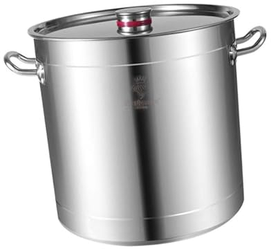 Soup Pot with Lid - Stock Pot,Stock Pot,15-80L,Commercial/Household,Stainless Steel Soup Bucket,Stewed Pot Bucket/Oil Storage Bucket with Lid for Gas Stove/Induction Cooker Stockpo