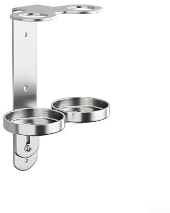 Yhenlovtt Elegante supporto per dispenser di sapone in acciaio inox per un design minimalista del bagno (2 fori)
