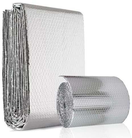 GQZJY Isolierfolie Camping selbstklebend 4mm Dämmfolie Dachisolierung Folie Reflexionsfolie Effektive Isolierung und Wärmespeicherung für Fenster Autos(Size:1 * 30m/3.2 * 98.4FT)