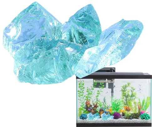 Fish Tank Decorations | Top Soil Crystals Rocks for Planter - Fish Tank Stone Ornament Polished Stones Decor for Fish Tank Home Desk Car Dashboard