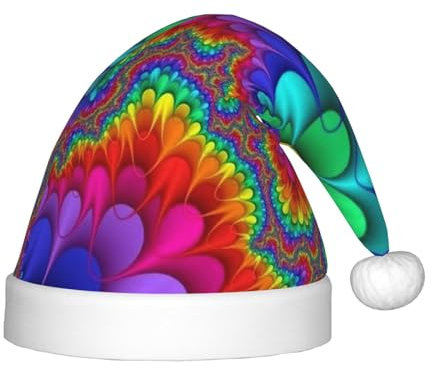 sttung Weihnachtsmütze mit leuchtendem Farbdruck, Weihnachtsmannmütze, Unisex, Weihnachten, Neujahr, Urlaub, Partyzubehör, Dekorationen