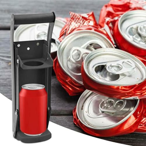 Can Crusher, Wall Mounted 500ml/16.9OZ Can Opener Beer Tin Crusher With Grip Handle, For Plastic Bottles, Aluminum Soda, Sparkling Water, Beer Cans and Bottle Recycling