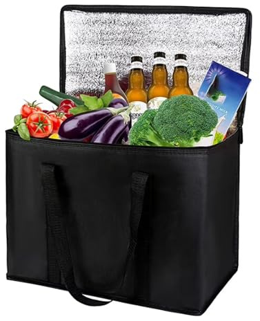Kühltasche Faltbar - 35L Groß Thermotasche, Picknicktasche Lunchtasche Mittagessen Tasche, Thermotasche Isoliertasche für Camping BBQ, Outdoor Reisen Picknic Camping