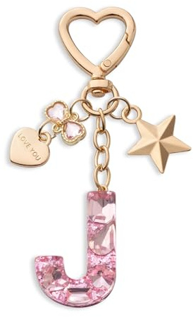 CHUQING Schlüsselanhänger Buchstabe Mädchen Keychain Glitzer | Glitzernder Buchstaben Schlüsselanhänger mit Anfangsbuchstaben für Mädchen und Damen,persönliches Accessoire Geschenk.