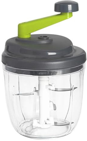 Picador de Alimentos Manual - Cortador de Verduras con Manivela, Moledor de Carne, Picador de Cebolla | Herramienta de Cocina Multifuncional para Picar Ajo, Nueces, Pesto, Huevos, Hierbas, Albóndigas,