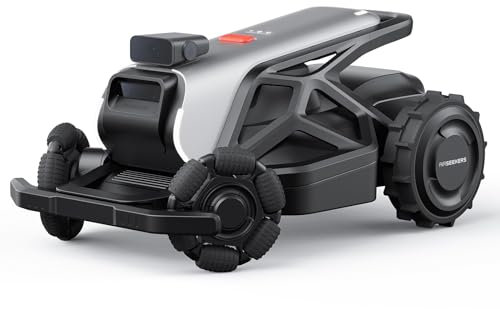 AIRSEEKERS Robot Tondeuse Automatique sans Fil avec Fonction Mulching GPS VIO+3D Vision+RTK, Anti-Pluie IPX6 Station de Charge Cartographie Intelligente pour Grand Jardin Terrains 65% Pentus à 2400m²