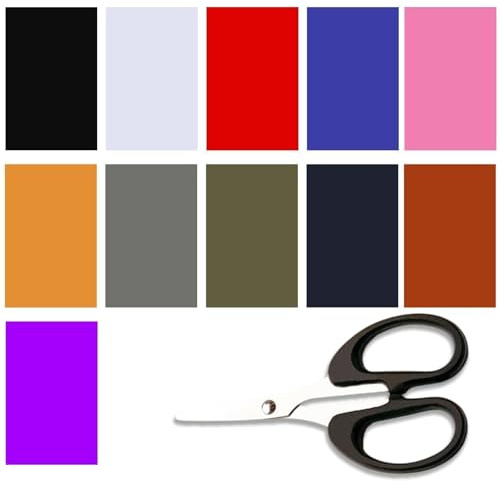 26 Stück flicken für daunenjacke,Bügelflicken Bunt Flicken zum Aufbügeln, Stoffflicken Selbstklebend, 11 Farben Wasserdicht Langlebig Aufbügelflicken, Die Aufnäher 25x15 cm, Schere verschenken